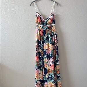 Lush Floral Maxi Dress - Multicolor